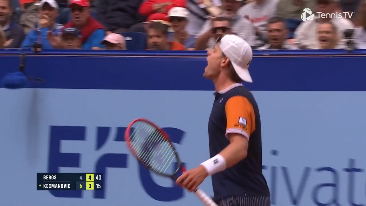 Hot Shot Bergs Unleashes Forehand Winner To Break In Gstaad Video Search Results ATP Tour Tennis