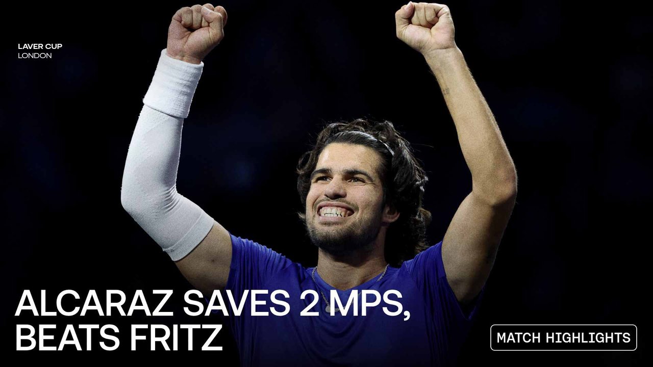 Highlights: Alcaraz escapes Fritz, saves 2 MPs at Laver Cup