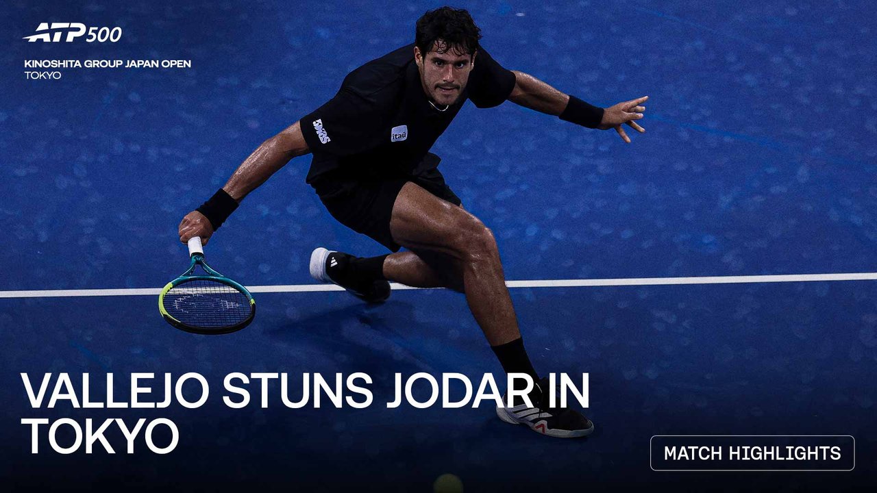Highlights: Vallejo upsets Jodar for loss of just four games in Tokyo
