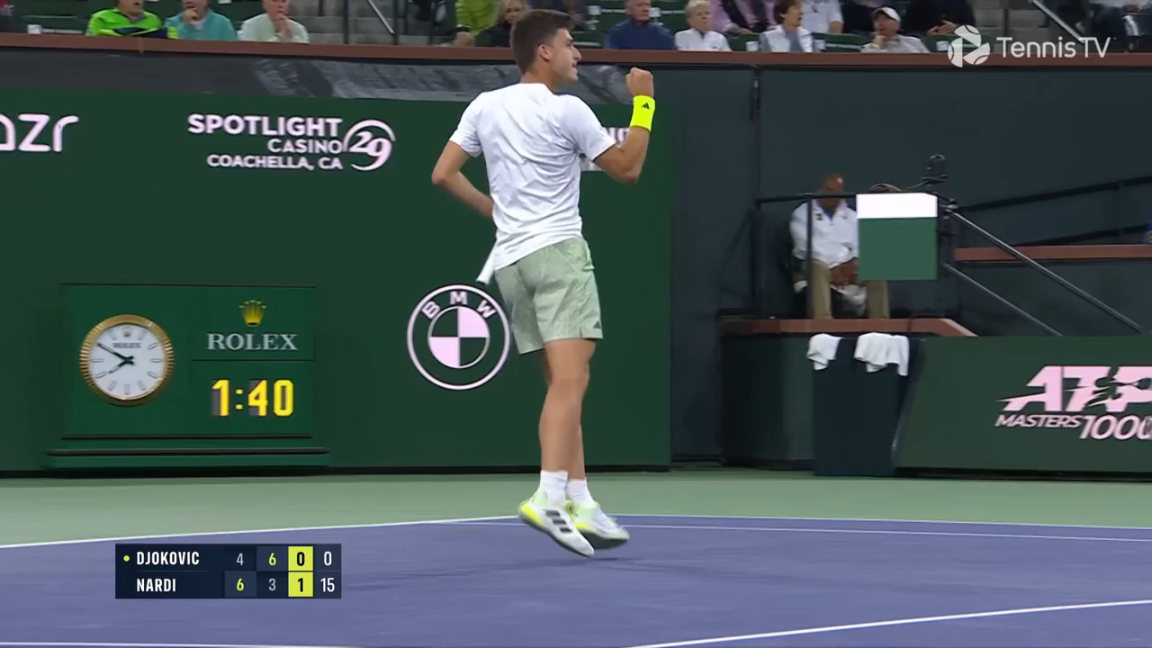 Hot Shot: Nardi fires 'colossal' forehand far beyond Djokovic's reach
