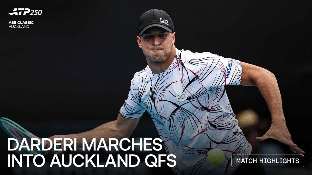 Highlights: Darderi overcomes slow start to edge Tabilo in Auckland R2