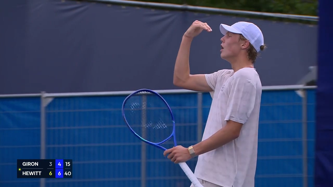Cruz Hewitt honours father Lleyton Hewitt with iconic celebration