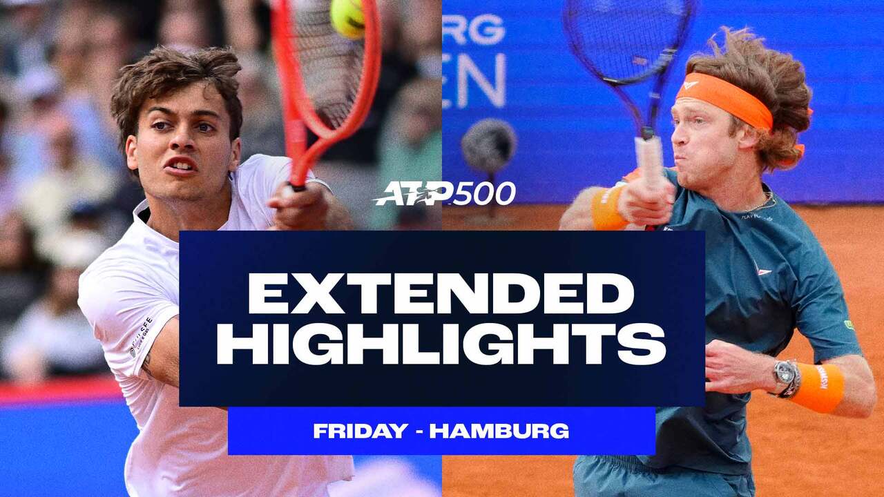 Extended Highlights: Cobolli, Rublev claim contrasting wins in Hamburg SFs