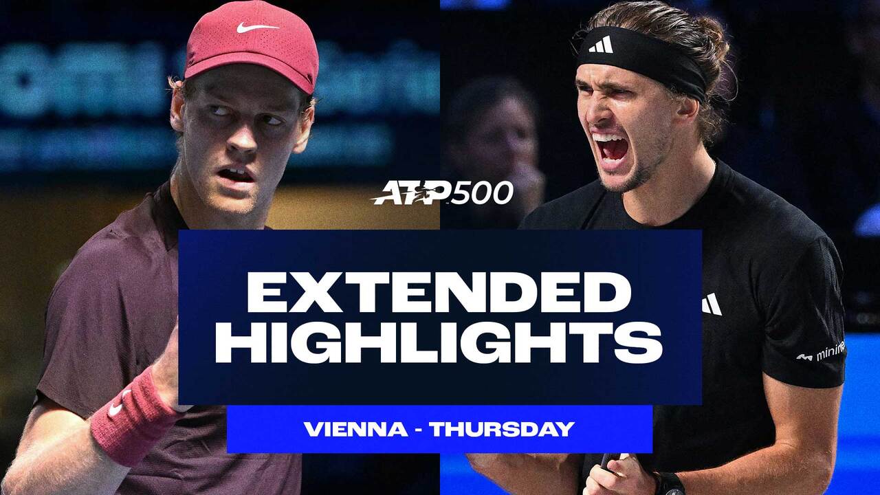 Extended Highlights: Sinner, Zverev, Musetti, Moutet Day 4 winners in Vienna