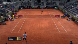 Hot Shot: Thiem Se Suspende En El Aire De Roma Y Remata Con Potencia