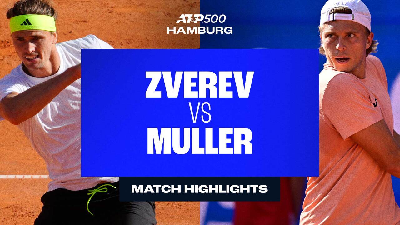 Highlights: Muller sorprende a Zverev en Hamburgo