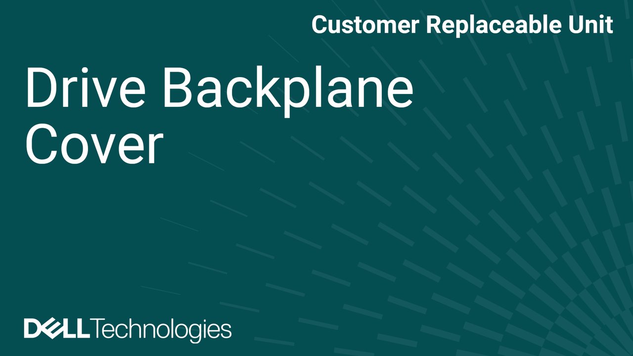 How to replace a drive backplane cover on a PowerEdge R7715/R5715