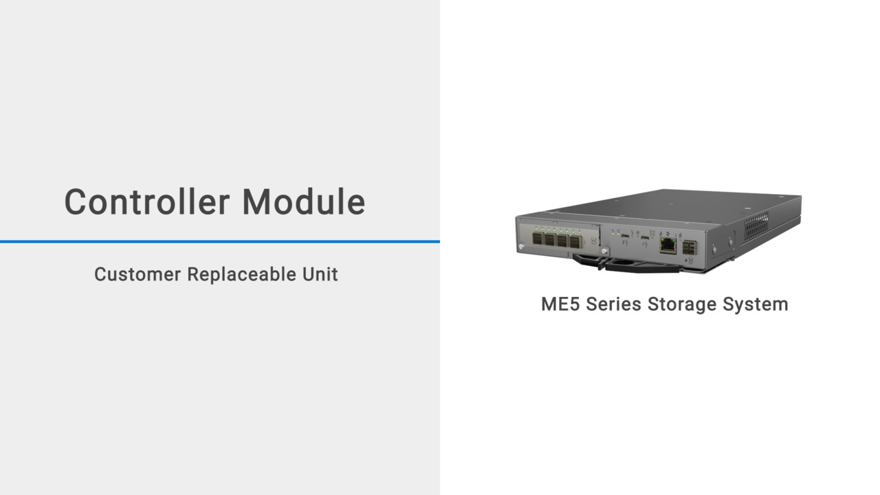 How to replace a controller module in an ME5 Series controller enclosure