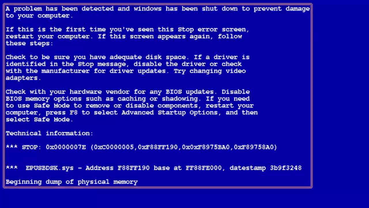 Windows 8 and Windows 8.1 STOP Error (Blue Screen ...