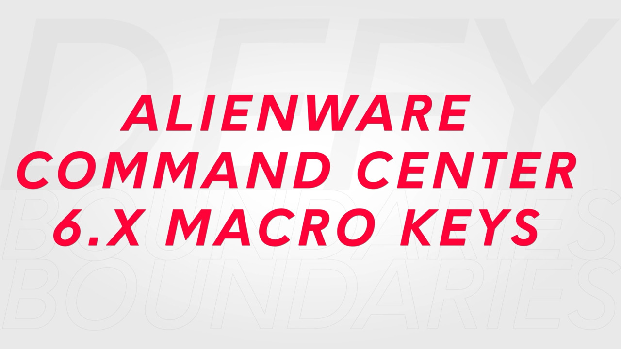 How to use the Macro Keys on an Alienware System | Dell St. Kitts 