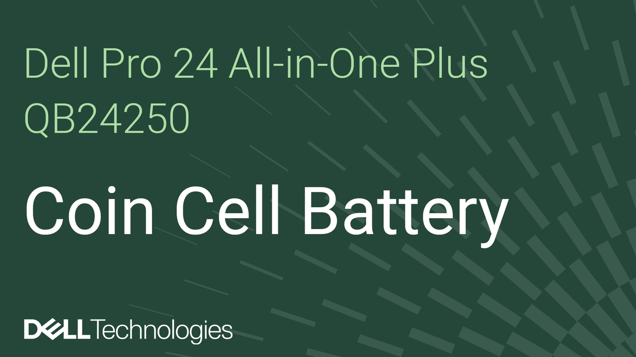 Dell Pro 24 올인원 플러스 QB24250에서 코인 셀 배터리를 교체하는 방법