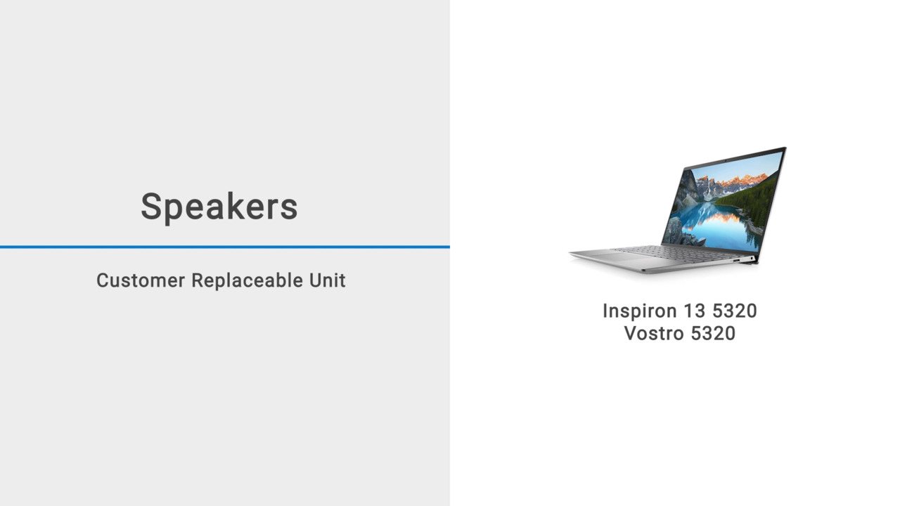 How to replace speakers on your Inspiron 13 5320 and Vostro 5320