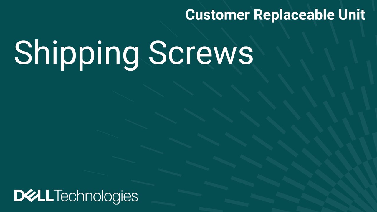 How to Remove and Install the Shipping screws in PowerEdge XE9780 and XE9785