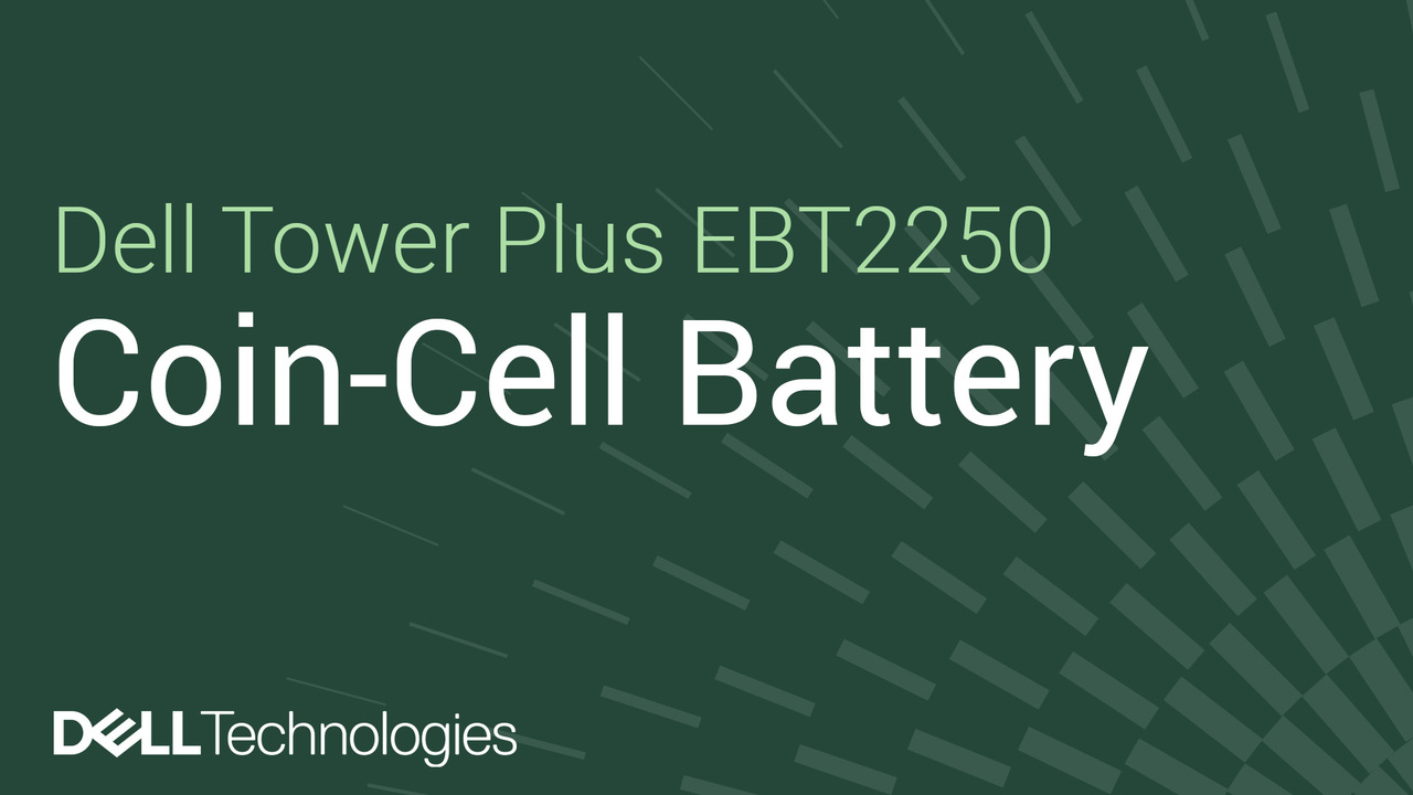 Dell 타워 Plus EBT2250에서 코인 셀 배터리를 교체하는 방법