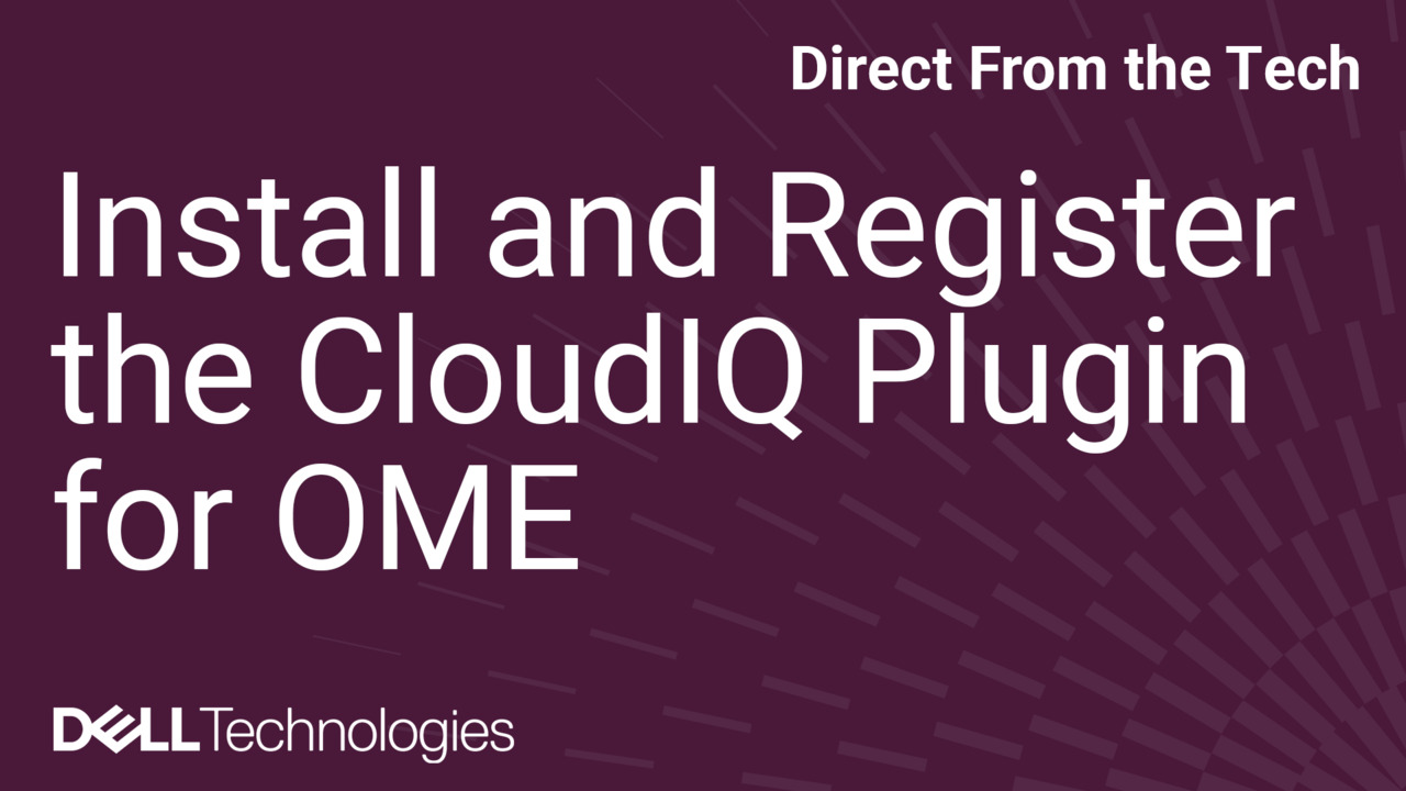 how to install and register the cloudiq plugin for openmanage