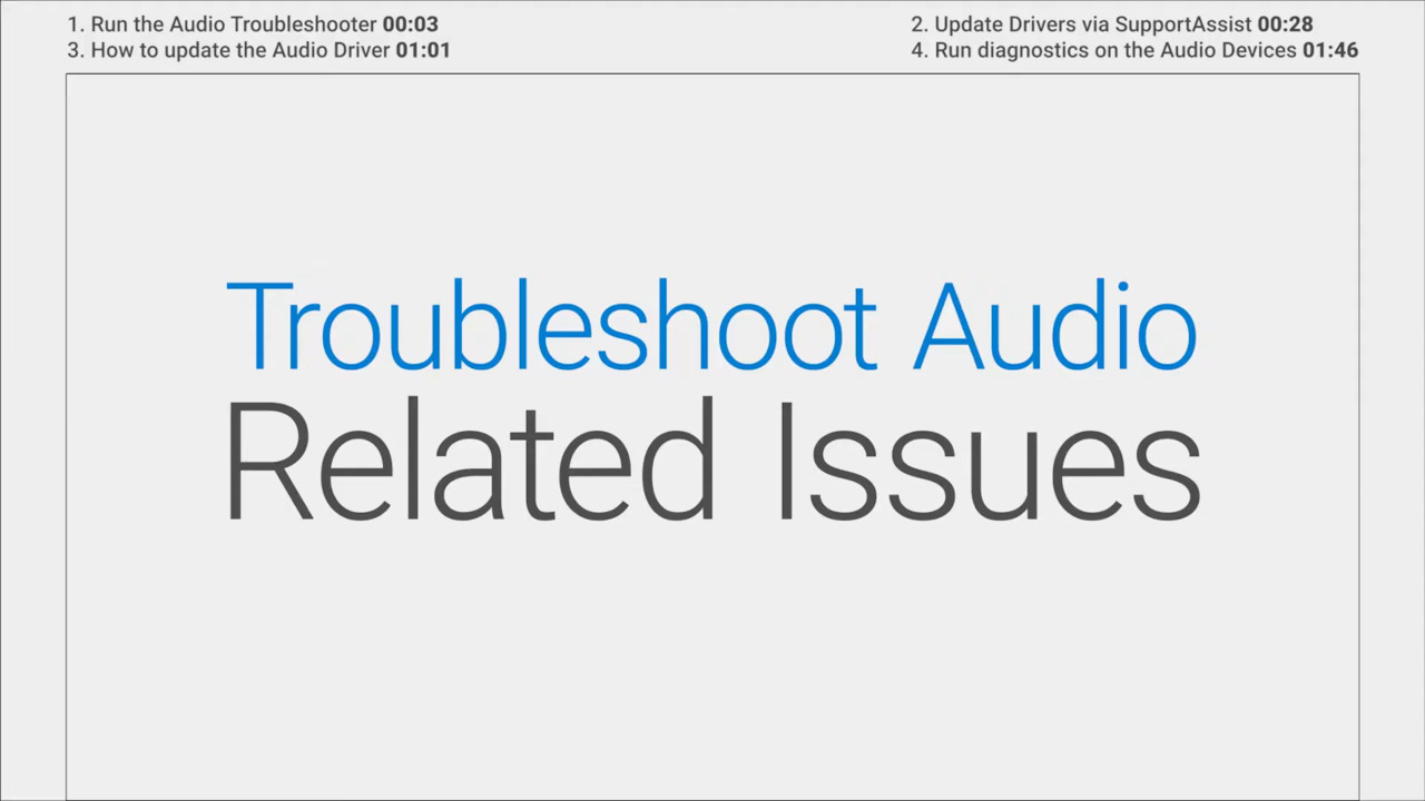 How to Troubleshoot No Sound on Computer or Audio Playback Issues | Dell US