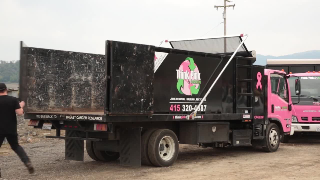 Pink TrashCan  Local Delivery or Pickup Only - 1ofUs