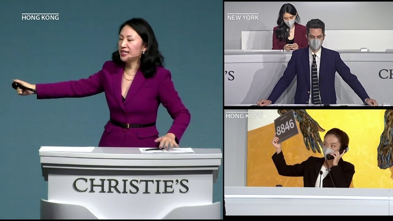 佳士得香港现代及当代艺术系列拍卖成交总额高达17.3亿港元， auction at Christies