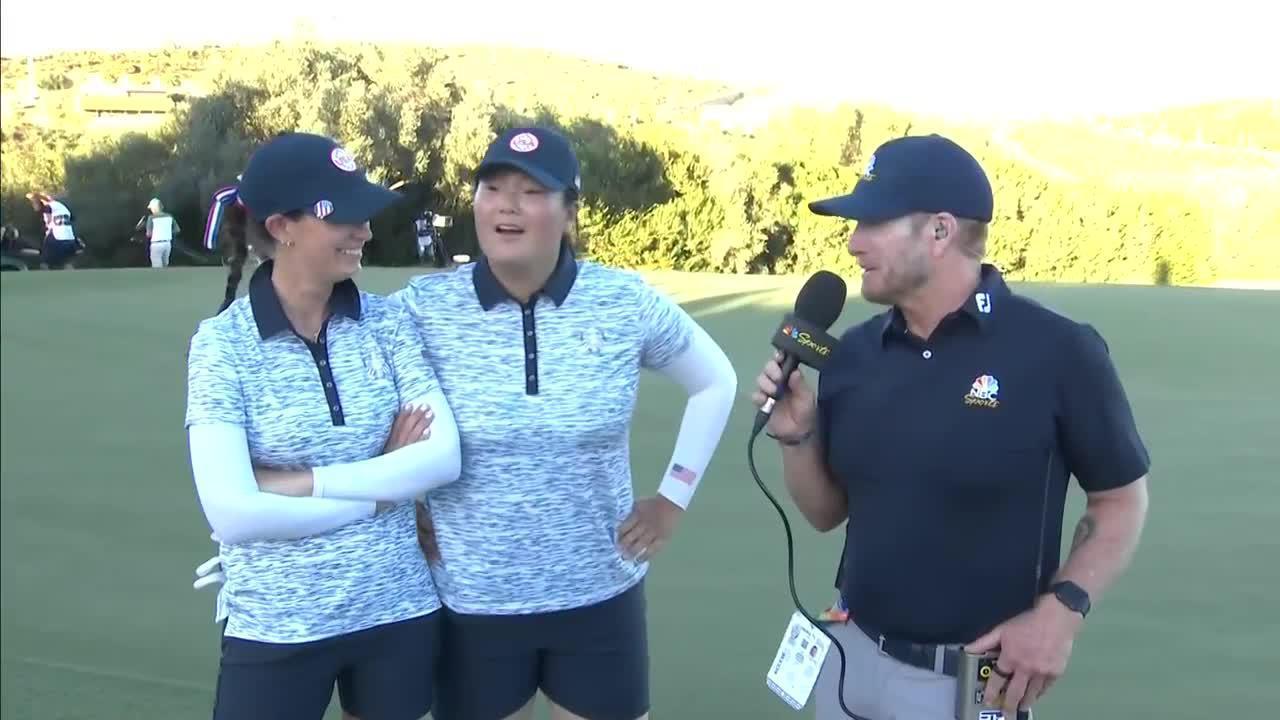 Cheyenne Knight and Angel Yin post-round press conference