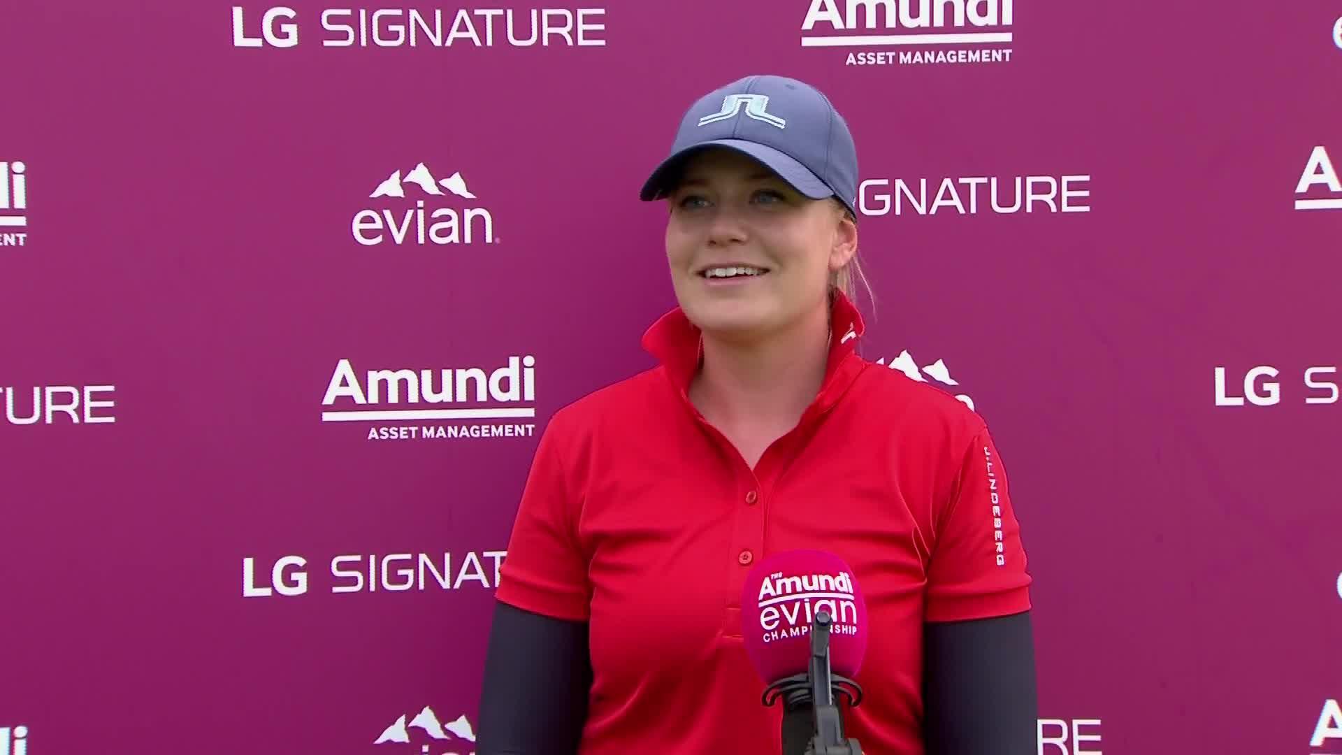 Matilda Castren Second Round Interview at the 2021 Amundi Evian ...