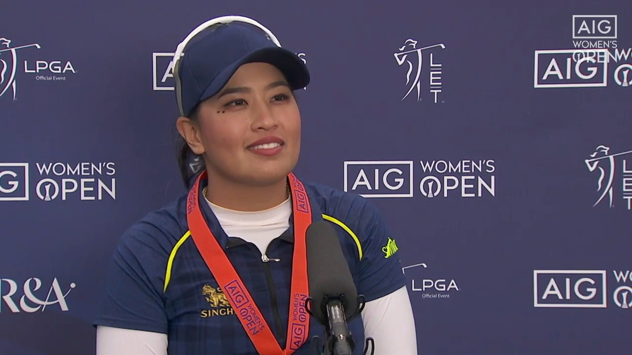 Jasmine Suwannapura final round interview at the AIG Women's Open ...