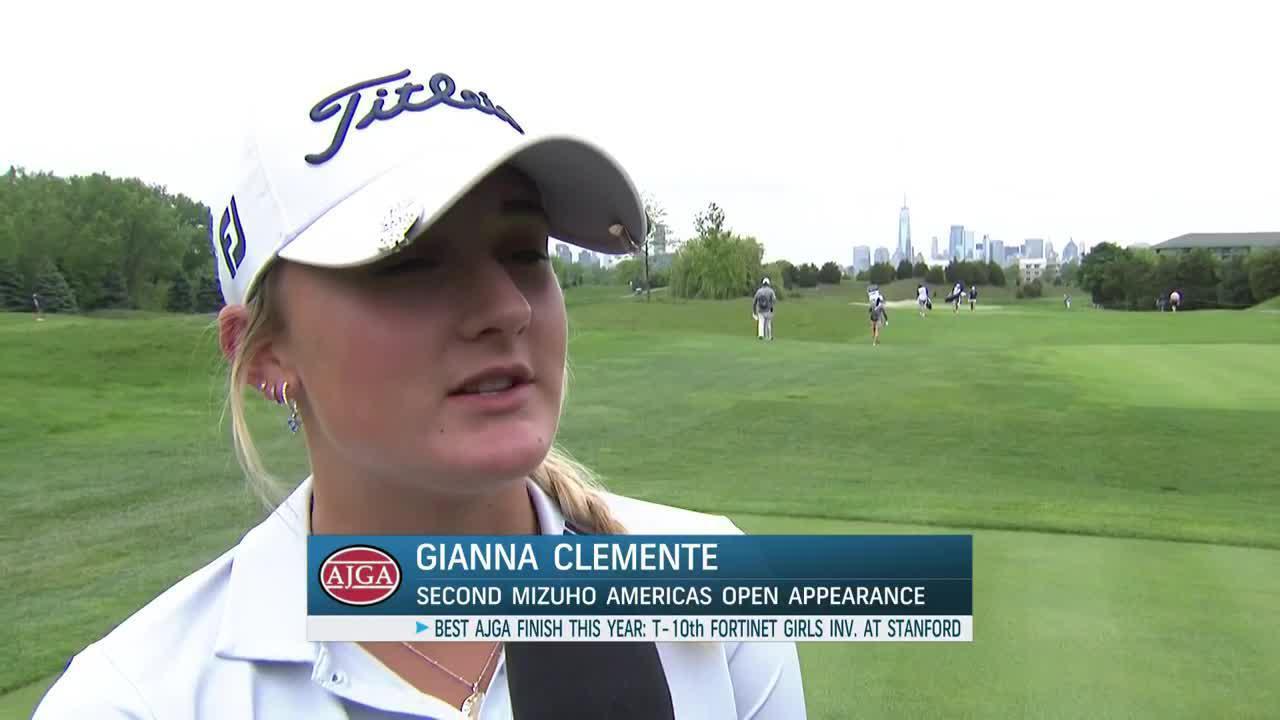 Golf Channel Second Round Interview with AJGA Gianna Clemente | 2024 Mizuho Americas Open