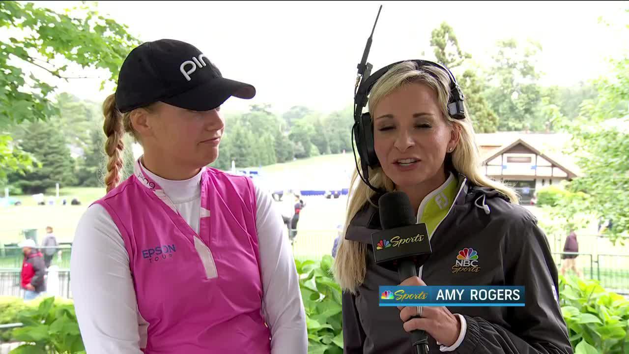 Celine Borge First Round Interview 2023 Kpmg Womens Pga Championship Epson Tour