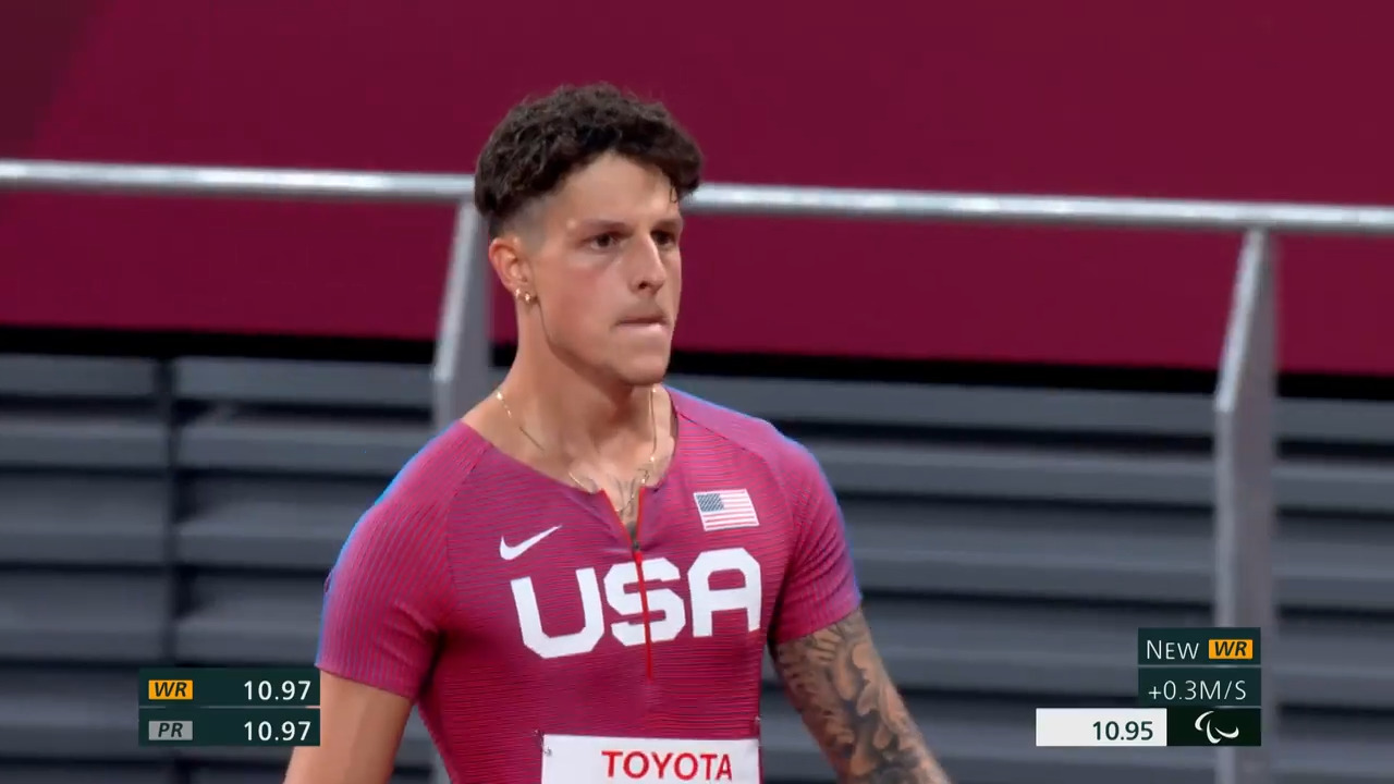 Nick Mayhugh Wins Gold and Beats His Own World Record in the Men's 100-Meter T37 Final | Para Track & Field | Tokyo 2020