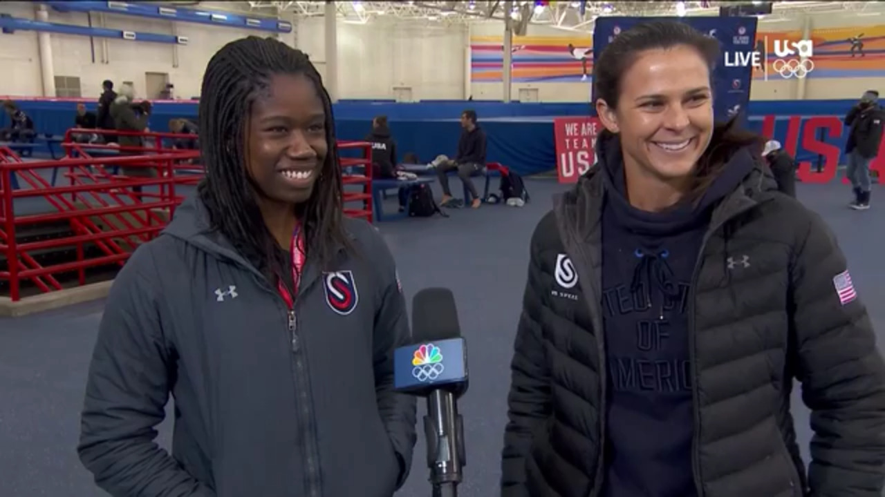 Erin Jackson and Brittany Bowe Interview | Long Track Speedskating U.S. Olympic Team Trials