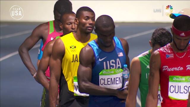 Kerron Clement Wins Gold in 400-meter Hurdles