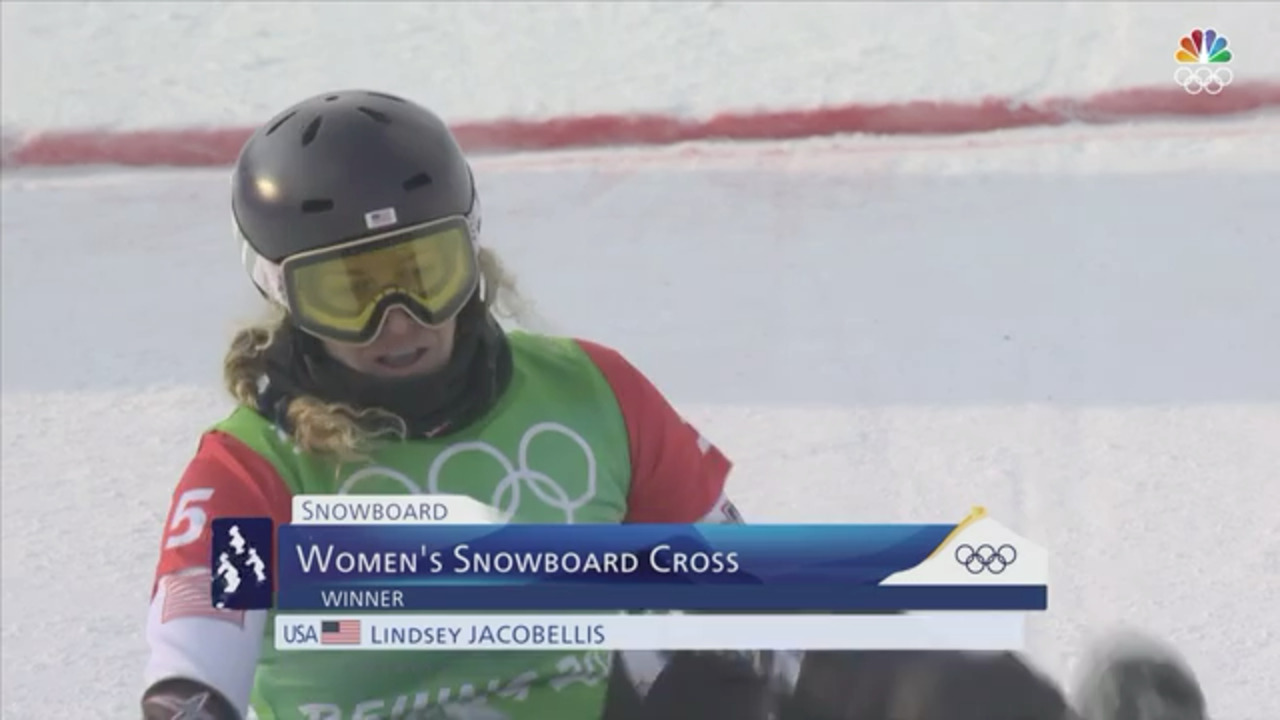 Lindsey Jacobellis Wins Her First Gold Medal Ever in the Women's Snowboard Cross Big Final | Snowboarding | Beijing 2022