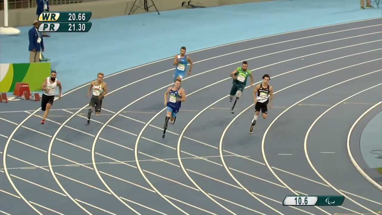 Hunter Woodhall Takes Second in Men's 200-Meter T44 Semifinal | Para Track & Field | Rio 2016
