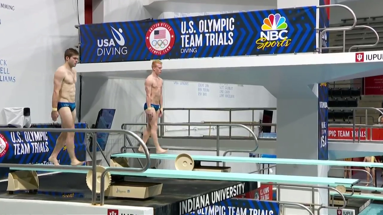 Andrew Capobianco & Michael Hixon Men's 3-Meter Springboard Synchro Final Dive | Diving U.S. Olympic Team Trials