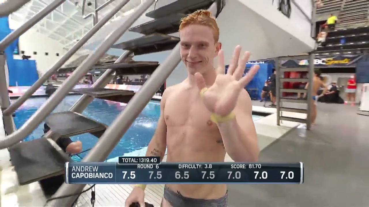 Andrew Capobianco Men's 3-Meter Springboard Final Dive And Interview | Diving U.S. Olympic Team Trials