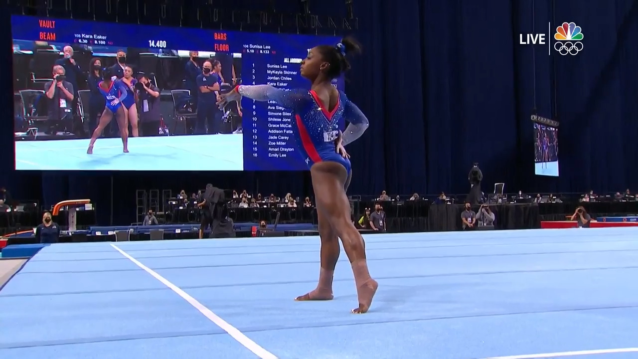 Simone Biles Floor Routine Day 1 | Gymnastics U.S. Olympic Team Trials 2021