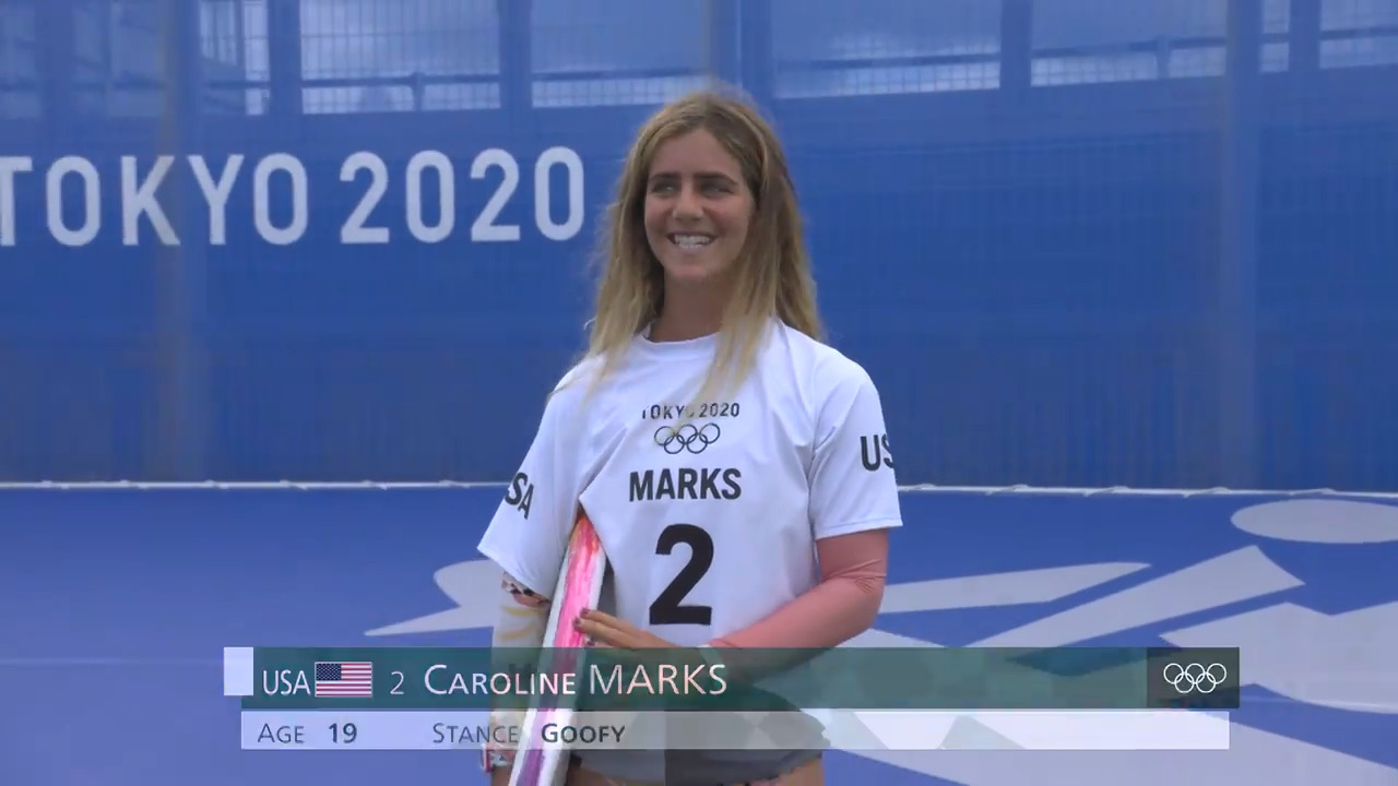Caroline Marks Claims Fourth in First-Ever Olympic Surfing Event | Surfing | Tokyo 2020