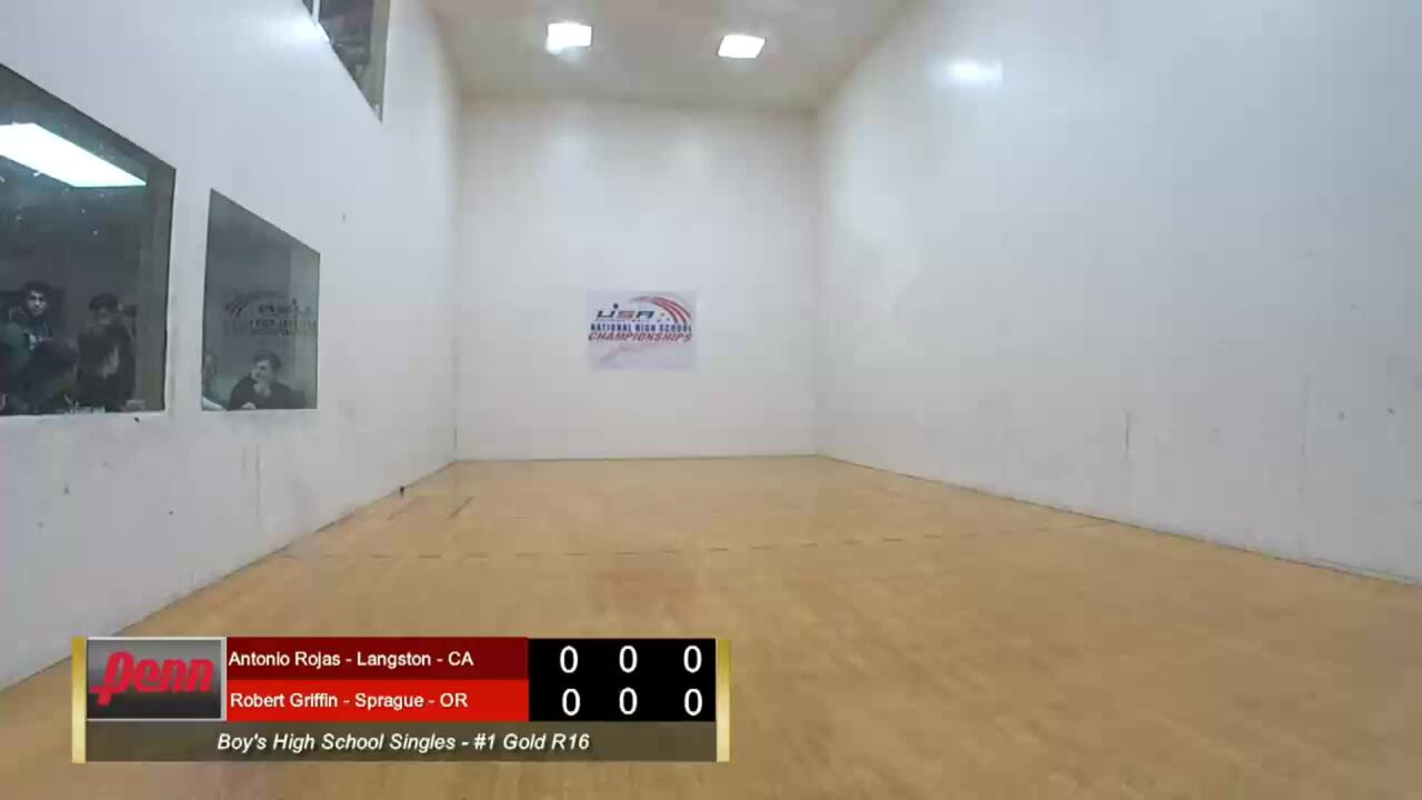 2019 National High School Racquetball Championships Boys Singles #1  Gold Round of 16