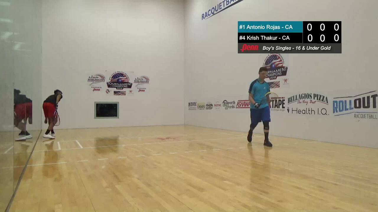 2019 National Junior Olympic Racquetball Championships Boys Singles 16 Under Semifinal