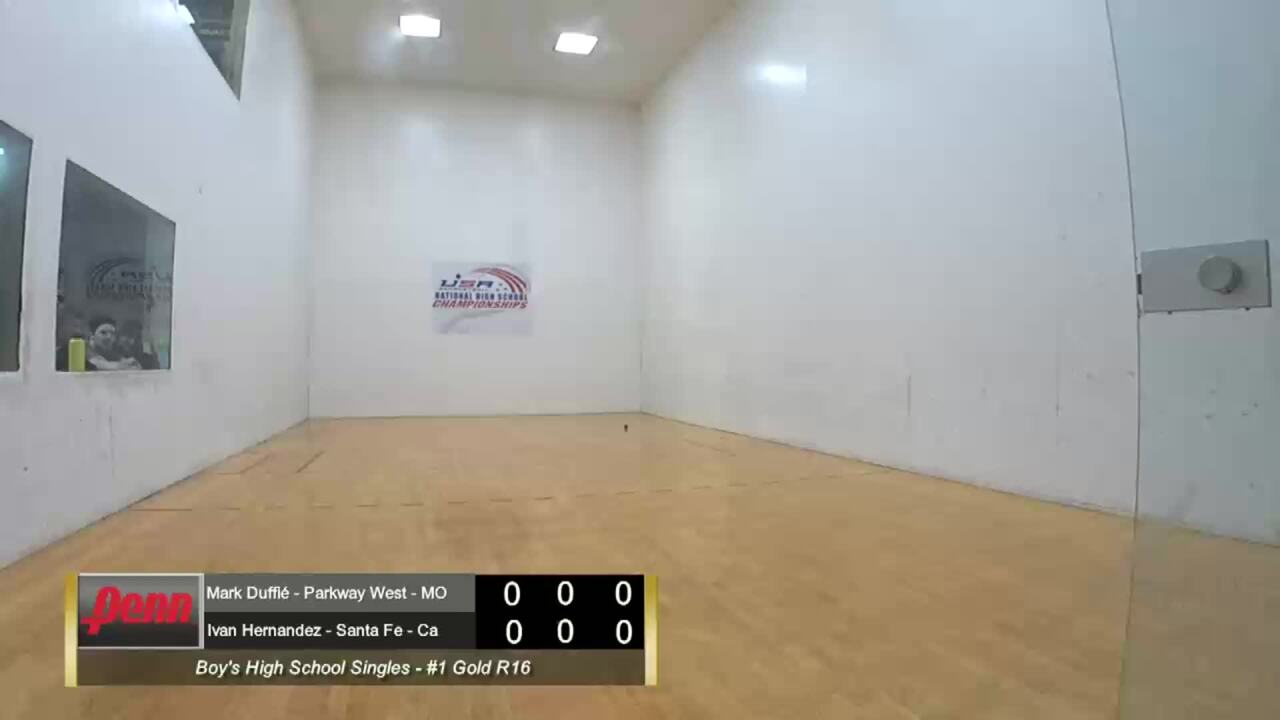 2019 National High School Racquetball Championships Boys Singles #1 Gold Round of 16