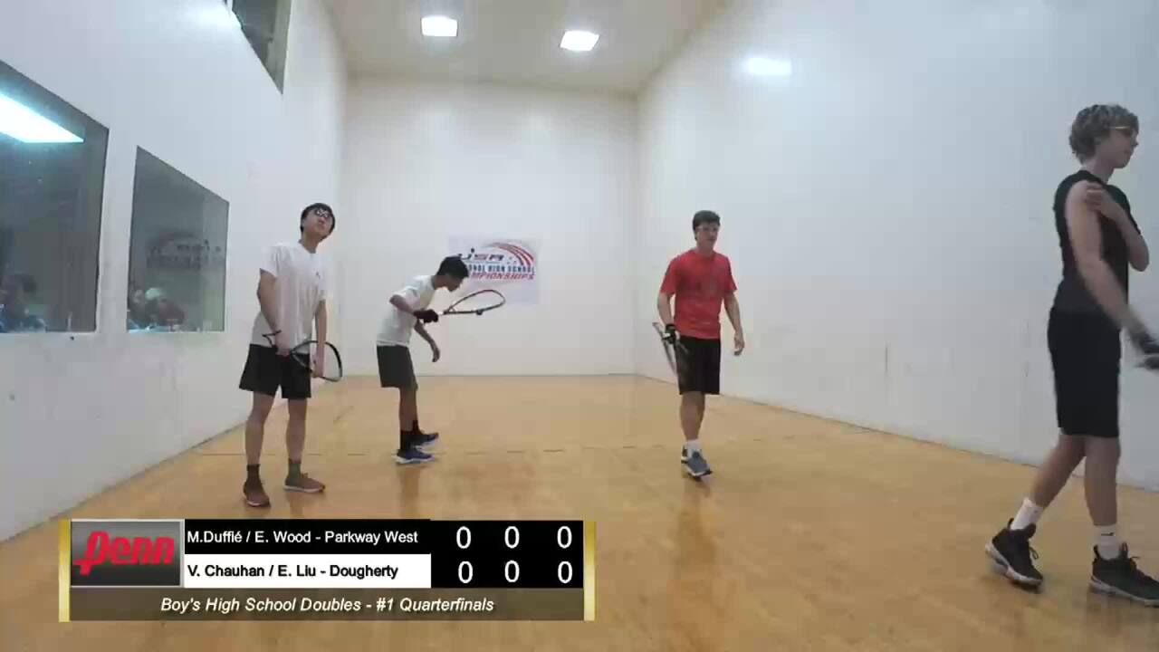 2019 National High School Racquetball Championships Boys Doubles #1 Quarterfinal