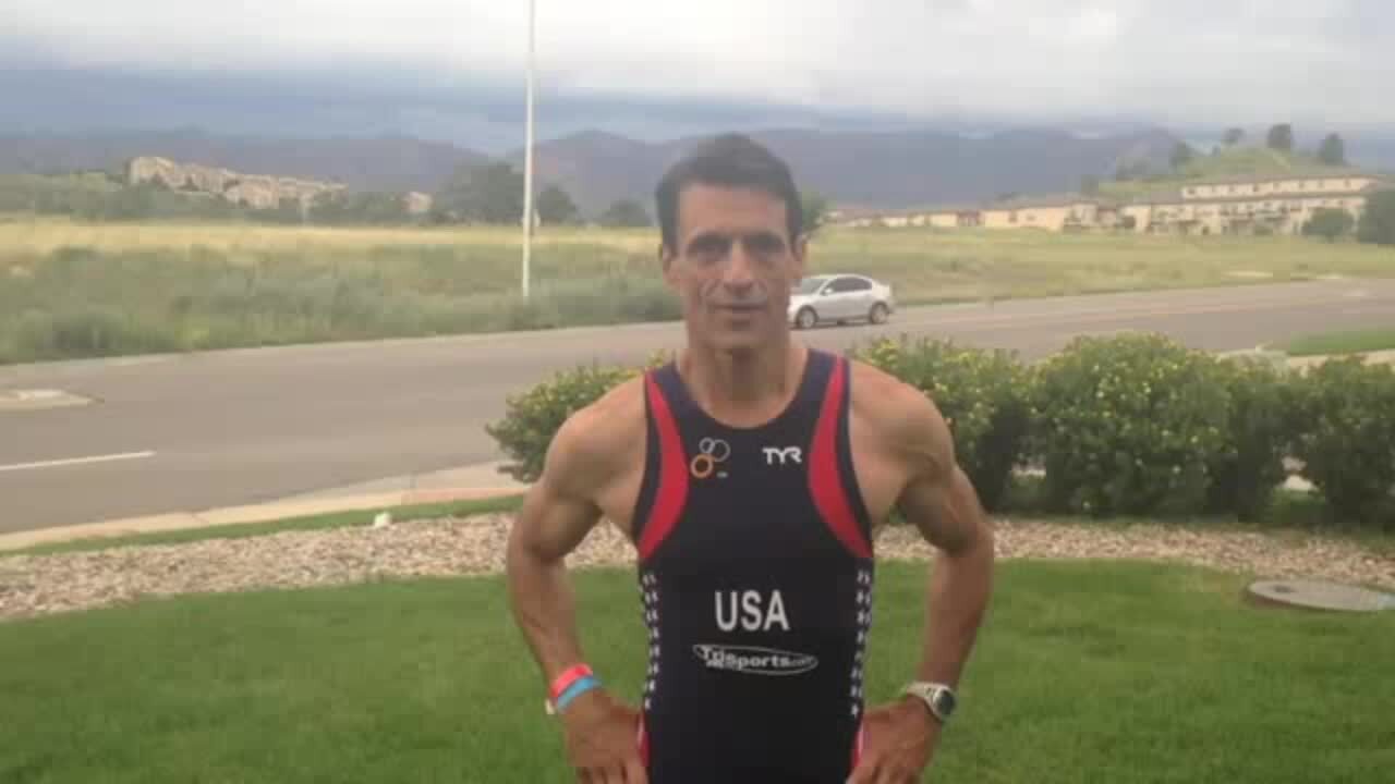 USA Triathlon CEO Rob Urbach in the ALS Ice Bucket Challenge