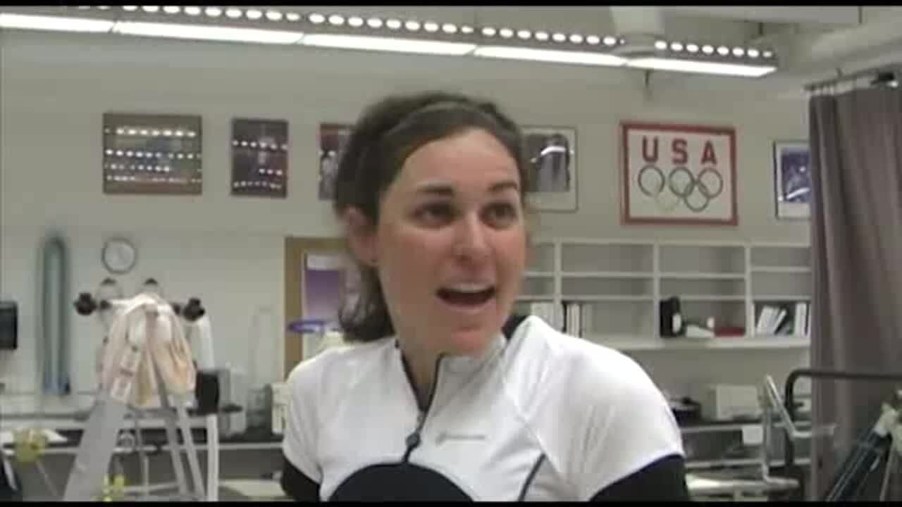 2012 Olympian Gwen Jorgensen Visits the Olympic Training Center