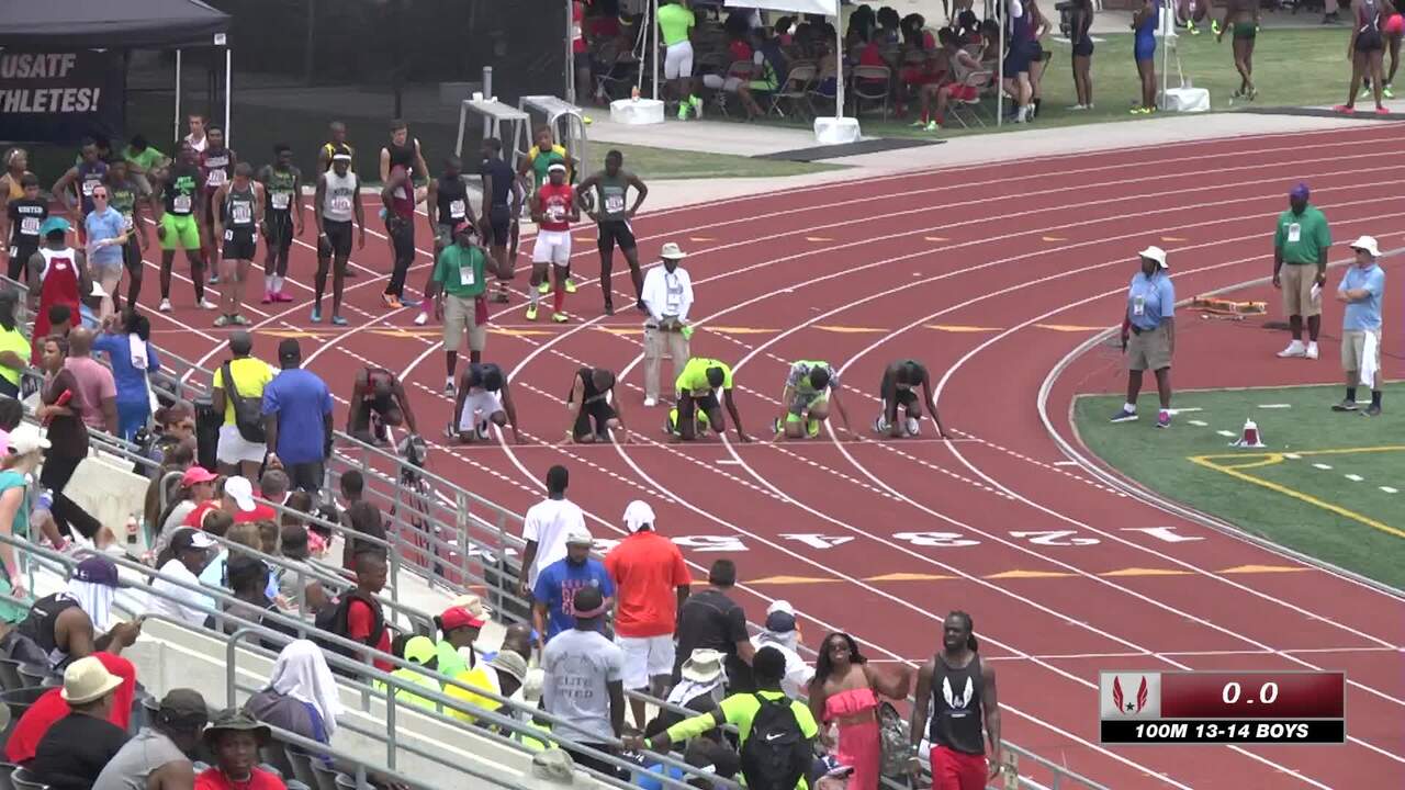 Videos Boys 1314 100m Heat 7 USATF National Junior Olympic Track