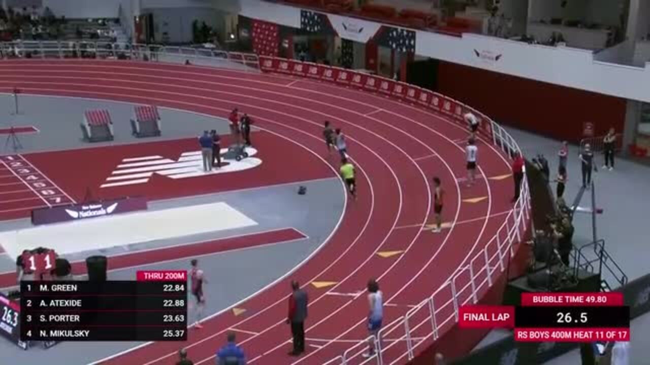 New Balance Nationals Indoor Videos Boys 400m Rising Stars Prelim