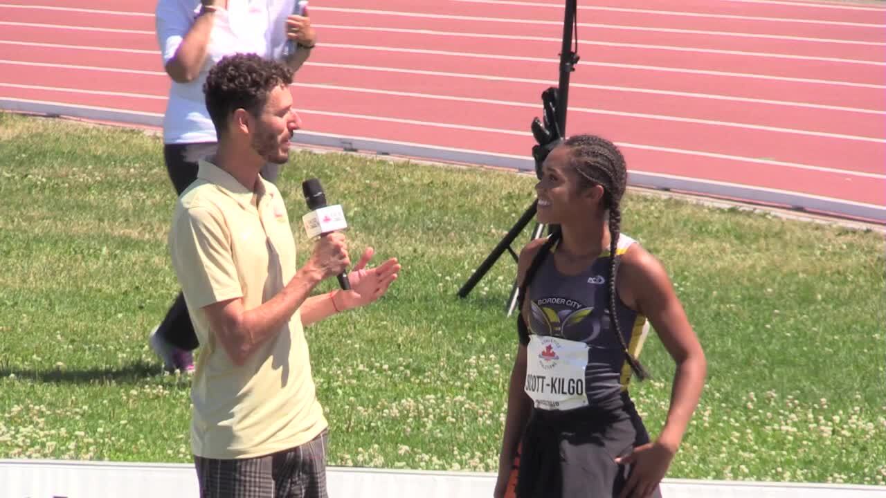 Jasmine Scott-Kilgo U20 Womens Long Jump Champion - Canadian Outdoor Track  and Field Championships 2018