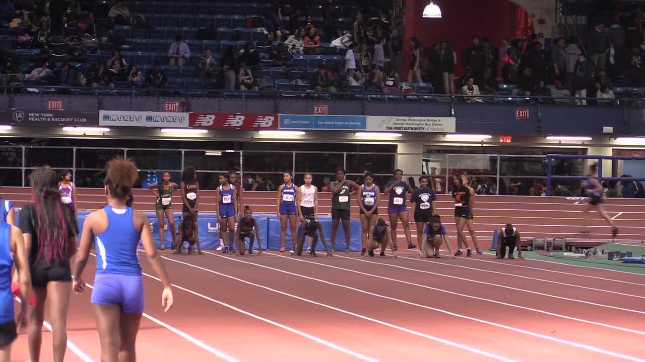 Girls 55m Trials Heat 38 - PSAL Martin Luther King Jr Relays 2016