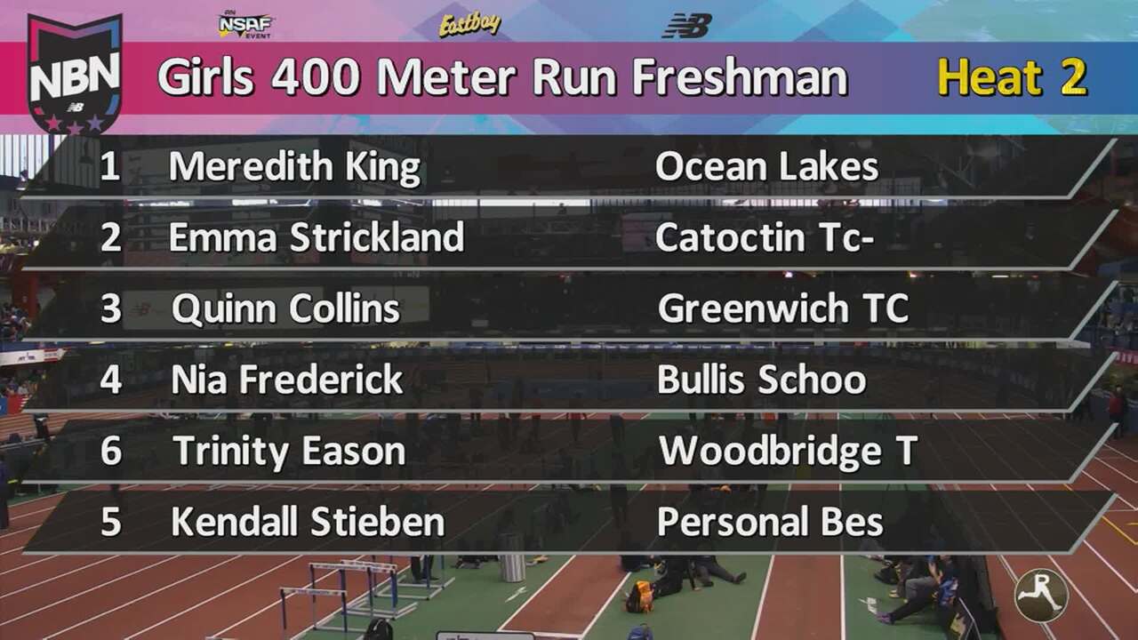 Videos Girls 400m Freshman Section 2 New Balance Nationals Indoor 2017