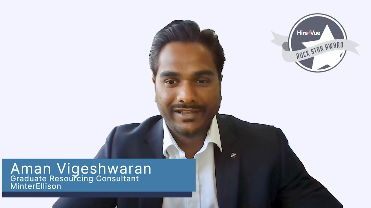 How he felt after winning a HireVue Rockstar Award 2022, and how he uses HireVue to differentiate between graduate candidates and surface the best talent to the top