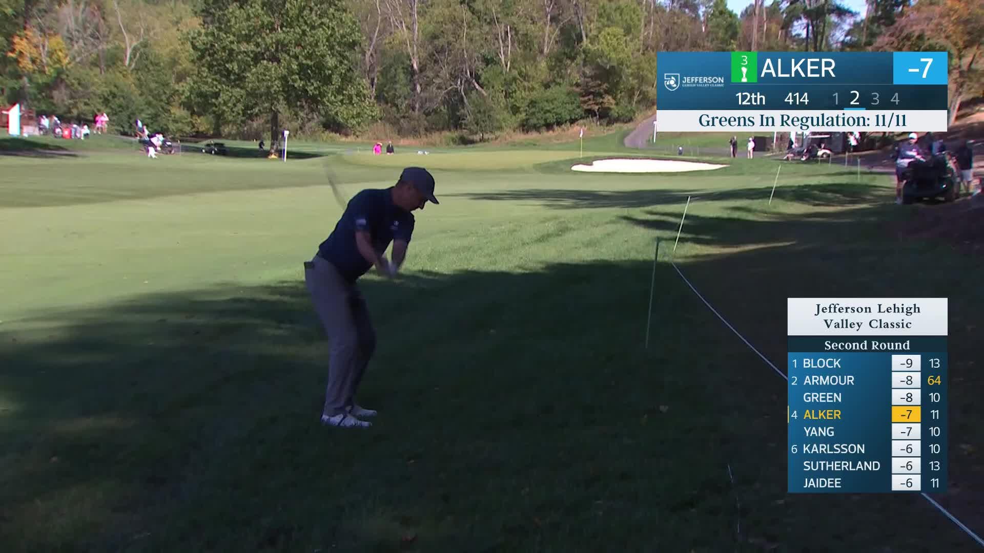 Steven Alker makes birdie on No. 12 at Jefferson Lehigh Valley Classic