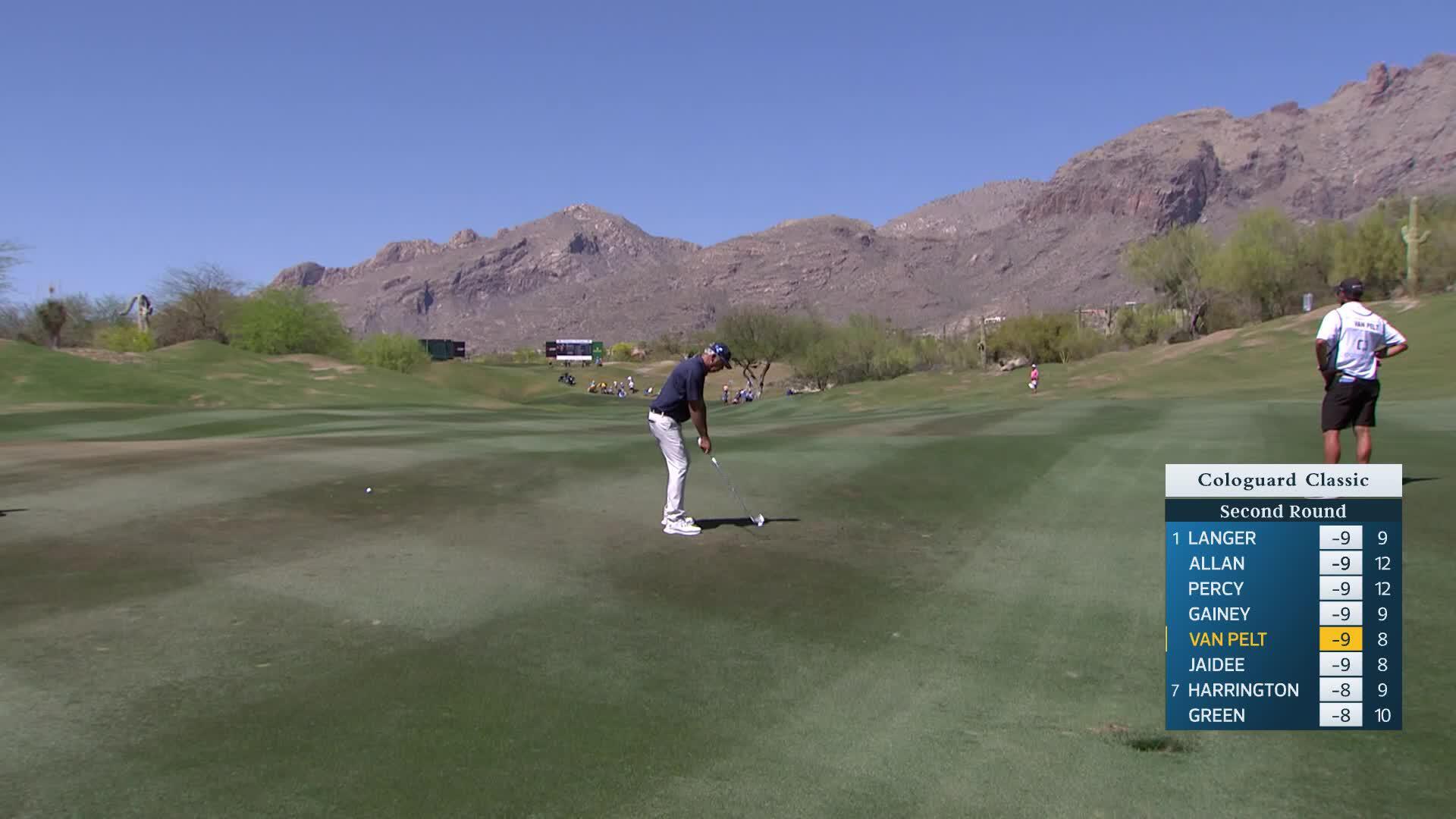 Bo Van Pelt makes birdie on No. 9 at Cologuard Classic